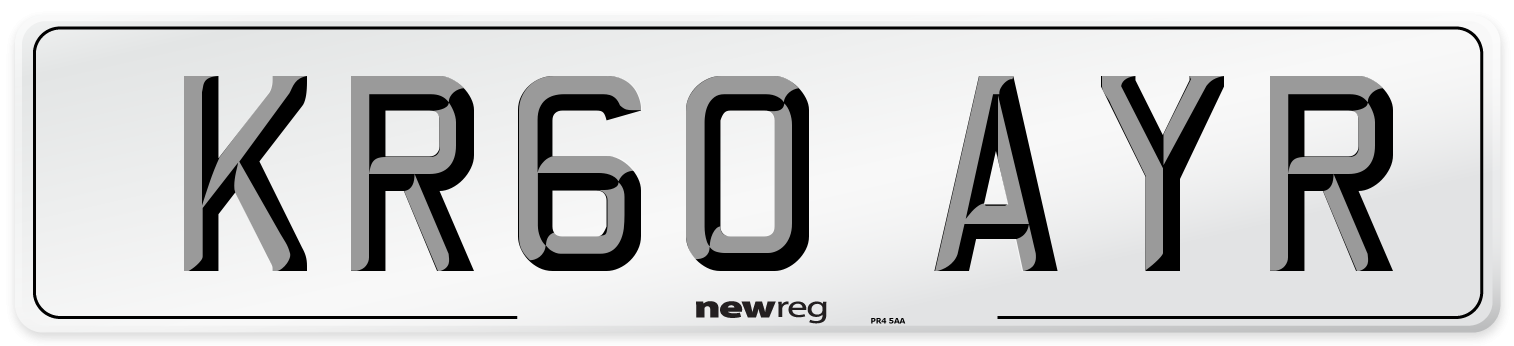 KR60 AYR Number Plate from New Reg